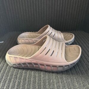 Kuailu Mens Recovery Slide Sandals Brown‎ Size 13